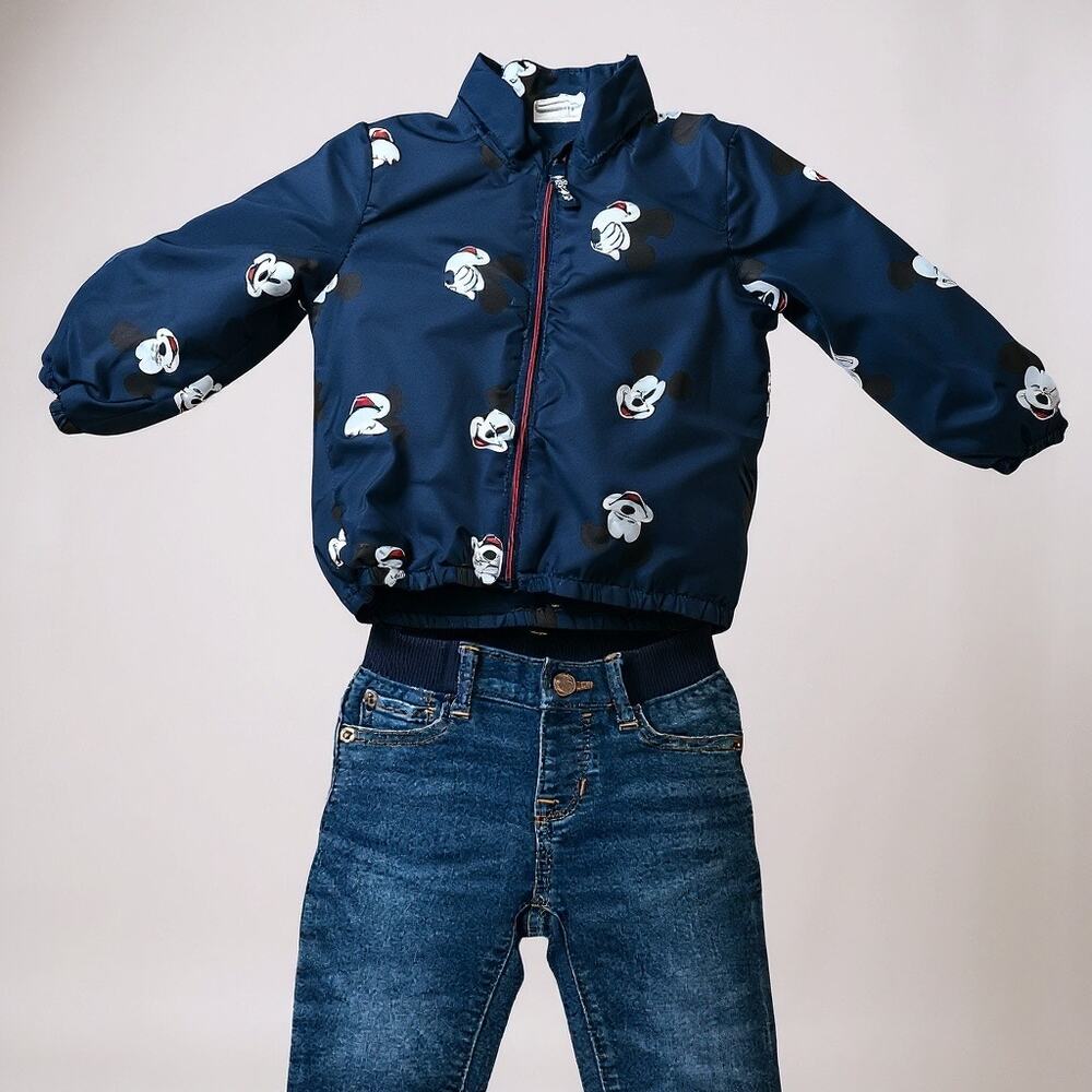 Baby Boy Bundle Mickey Mouse Jacket H&M Denim Jeans 12-18 months